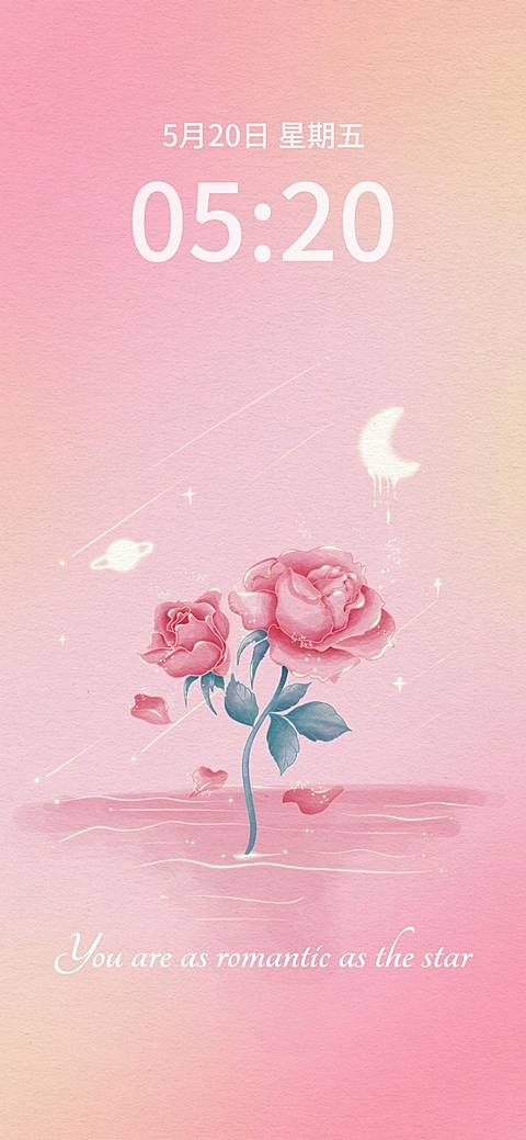 简约风妇女节玫瑰手机壁纸