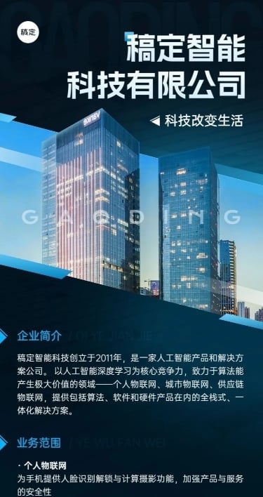 企业介绍宣传商务感长图海报