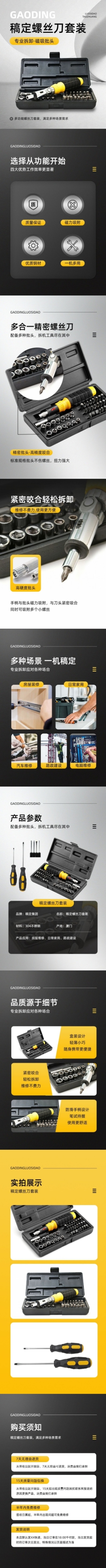 电商五金工程/机械工业营销卖货详情页预览效果