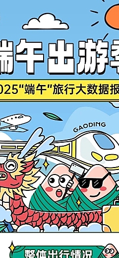 端午节旅游出行数据资讯文章长图