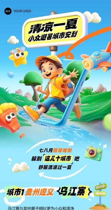 旅游出行宣传微信公众号推文文章长图