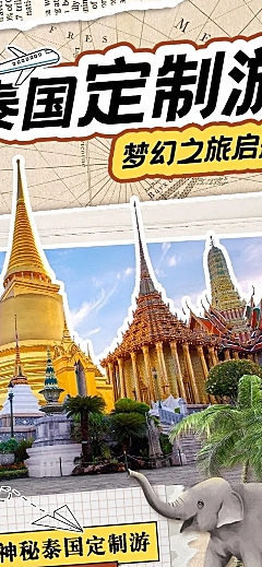 旅游出行OTA平台旅行社定制旅行线路营销复古风文章长图AIGC