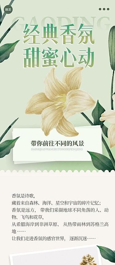 绿植花朵系列产品介绍清新文艺新品上市公众号文章长图