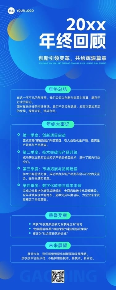 年终年会回顾大事纪排版长图海报