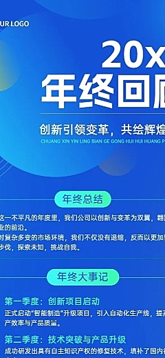 年终年会回顾大事纪排版长图海报