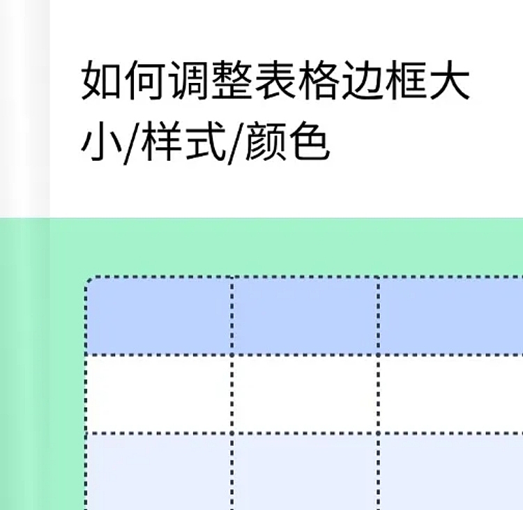 web调整表格边框颜色样式和大小教程