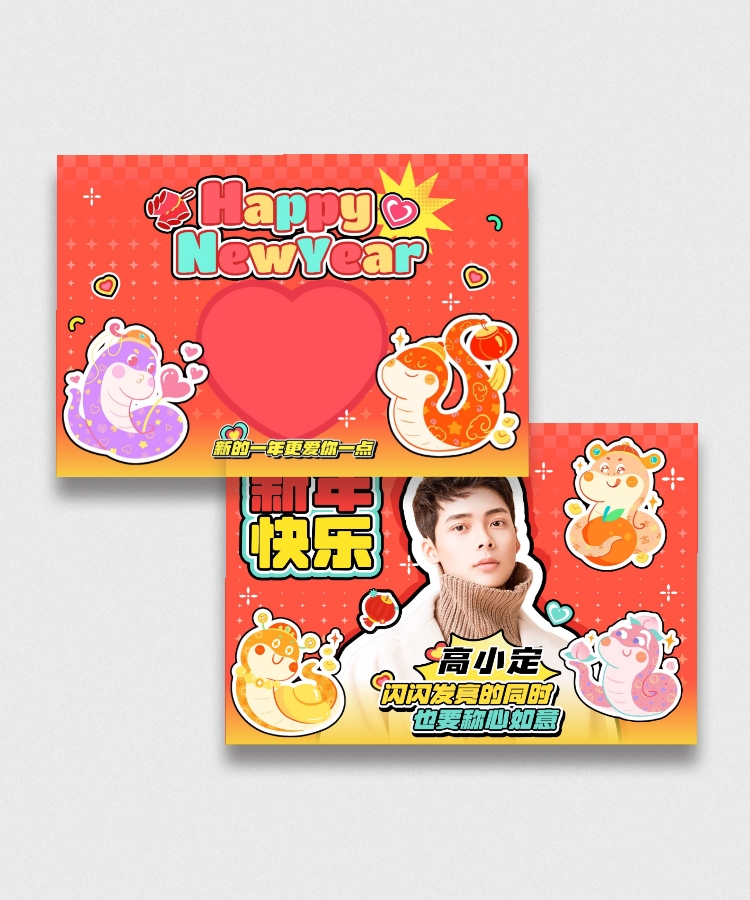 春节粉丝应援饭制明星片套装