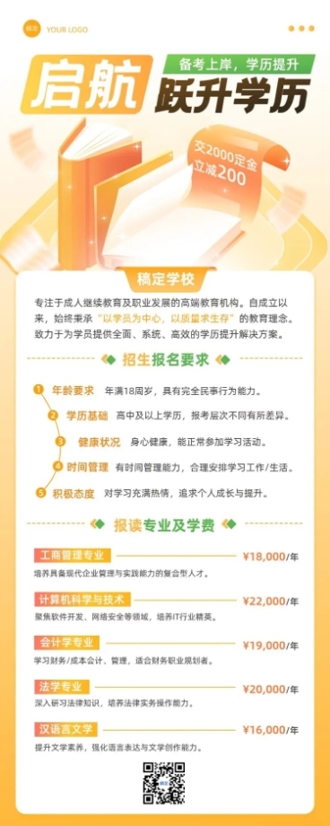 教育培训学校机构招生宣传推广长图海报预览效果