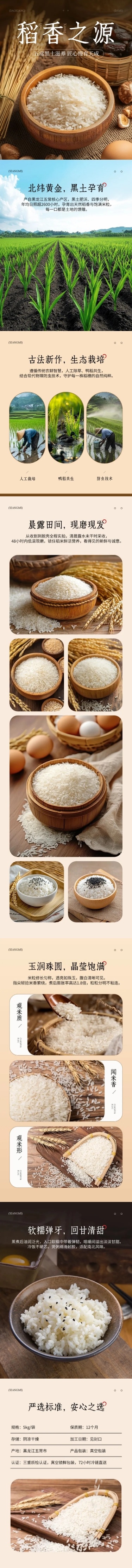 大米食品生鲜农产品商品详情页AIGC