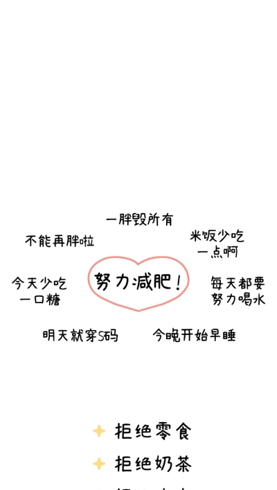 减肥趣味文案手机壁纸全屏