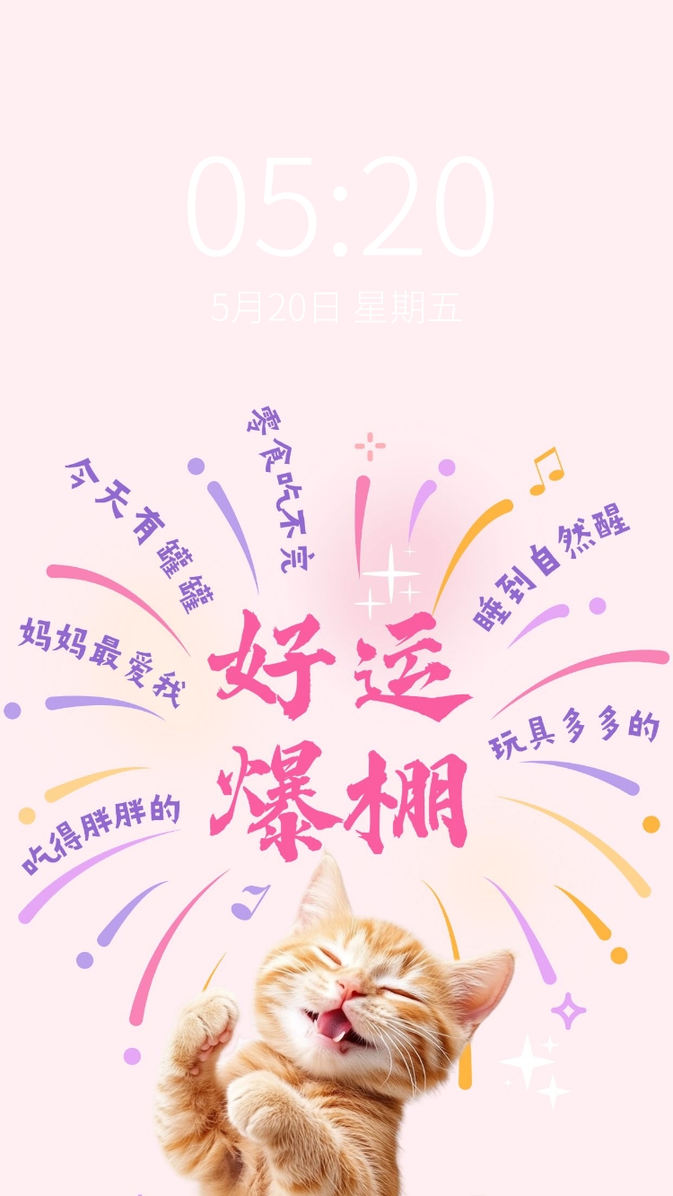 猫咪梗图全屏手机壁纸aigc预览效果