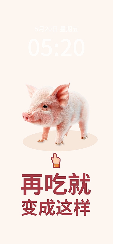 趣味搞笑减肥全屏手机壁纸aigc