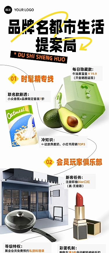 通用时尚简约多画布公众号文章长图aigc