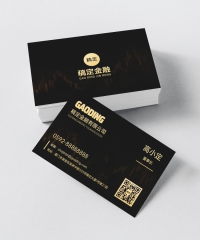 金融保险公司董事长黑金商务个人名片AIGC
