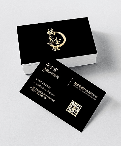 金融公司投资顾问黑金商务企业职位个人名片
