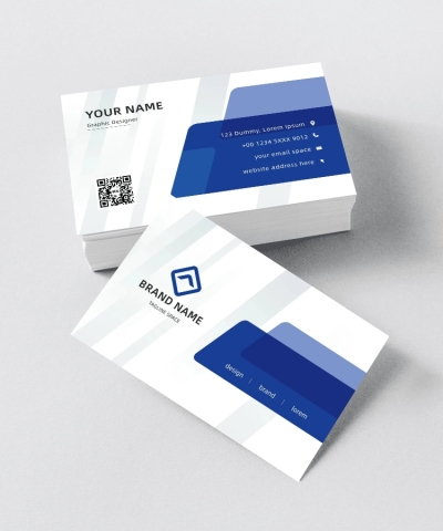 几何扁平科技感商务宣传名片