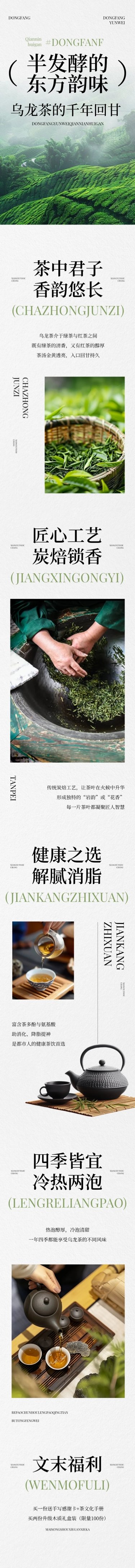 点击进入编辑 茶叶简约实景排版多画布文章长图预览效果