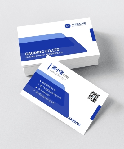 总经理蓝色商务简约企业职位个人公司名片