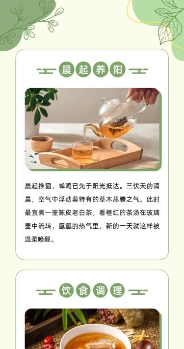 实景养生科普攻略推文排版公众号文章长图
