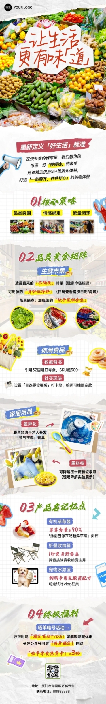 商超百货宣传推广拼贴风公众号文章长图aigc预览效果