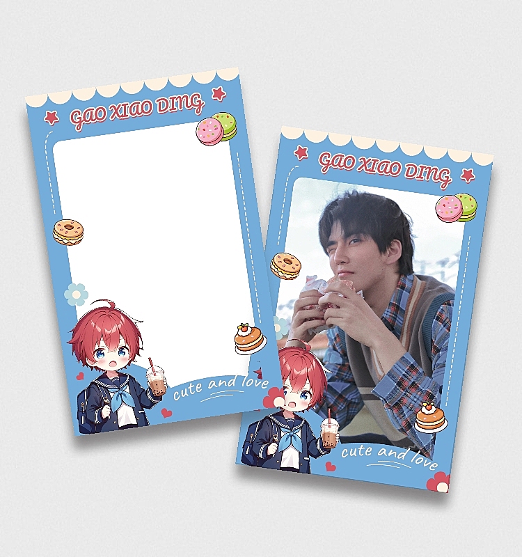 粉丝应援Q版人物透卡套装aigc