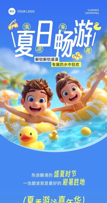夏季户外活动宣传微信公众号文章长图aigc