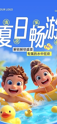 夏季户外活动宣传微信公众号文章长图aigc