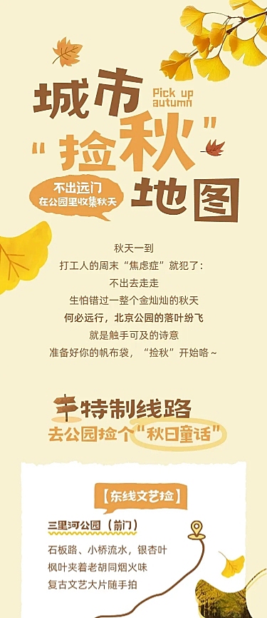 秋季户外活动捡秋攻略文章长图