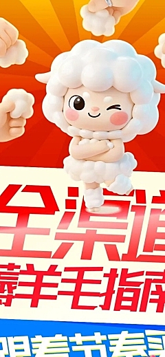 促销感薅羊毛指南公众号长图AIGC