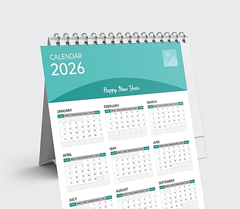 2026年简约台历印刷物料
