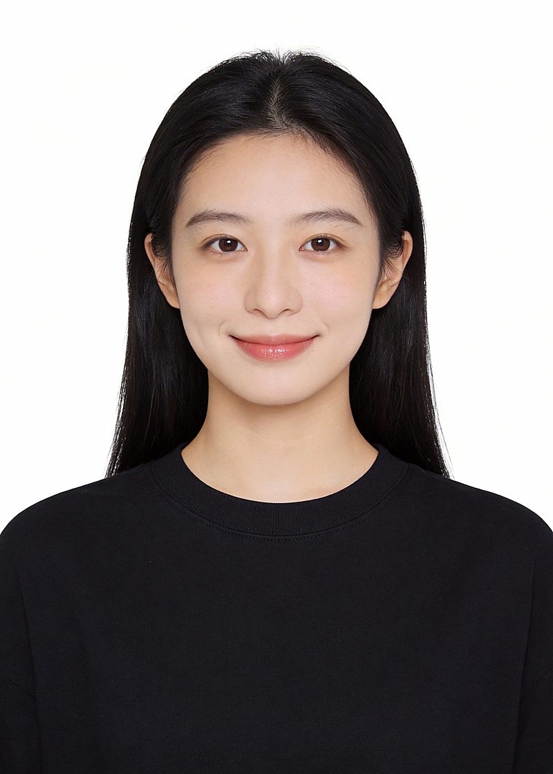 女生常规黑T基础证件照