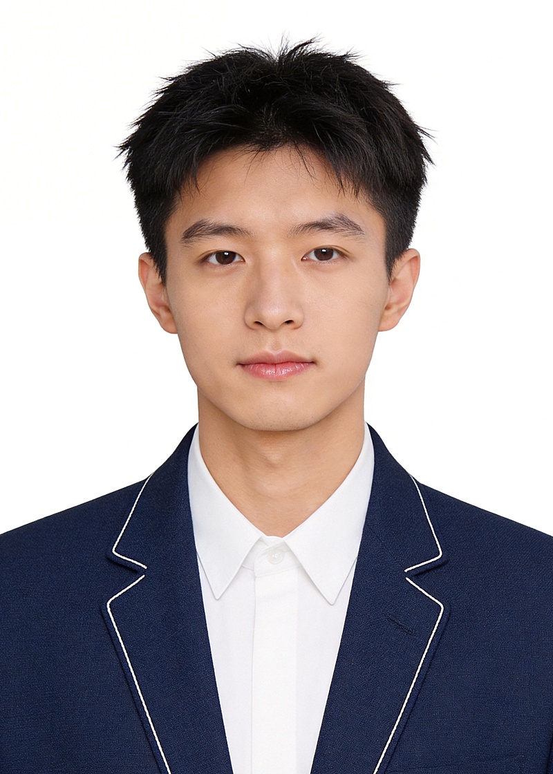 男生学院风白底证件照