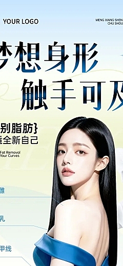 美业清爽感医美脂雕瘦身项目服务介绍文章长图