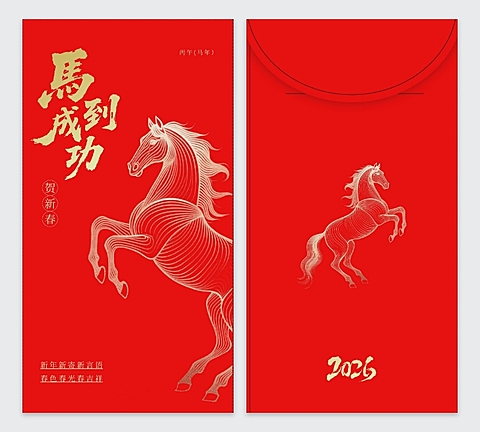 2026新年马到成功马年红包