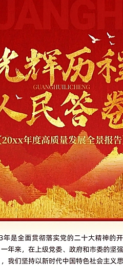 政务组织年度工作总结工作报告文章长图