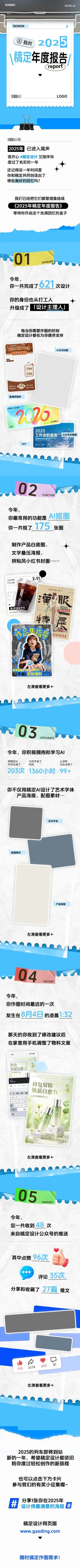 通用年度报告年终报告打印机贴纸长图海报预览效果