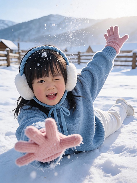 儿童写真 | 雪地撒欢儿！年味超足