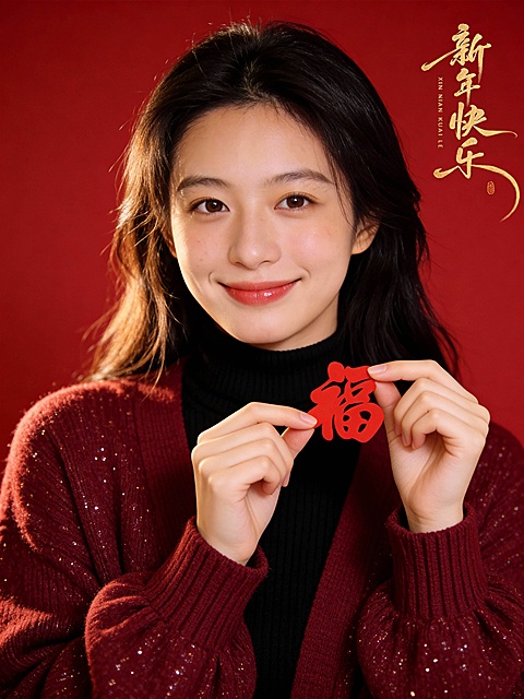 新春剪纸喜庆写真照