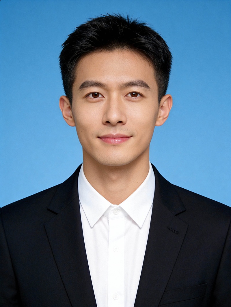 政务黑西装求职休闲证件照