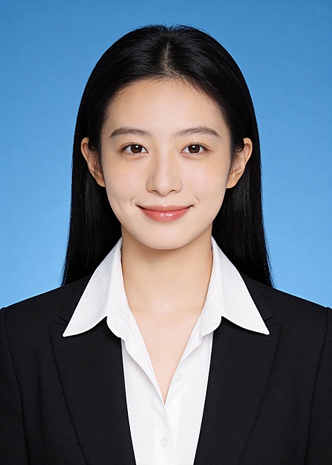 政务深色西装求职女生证件照