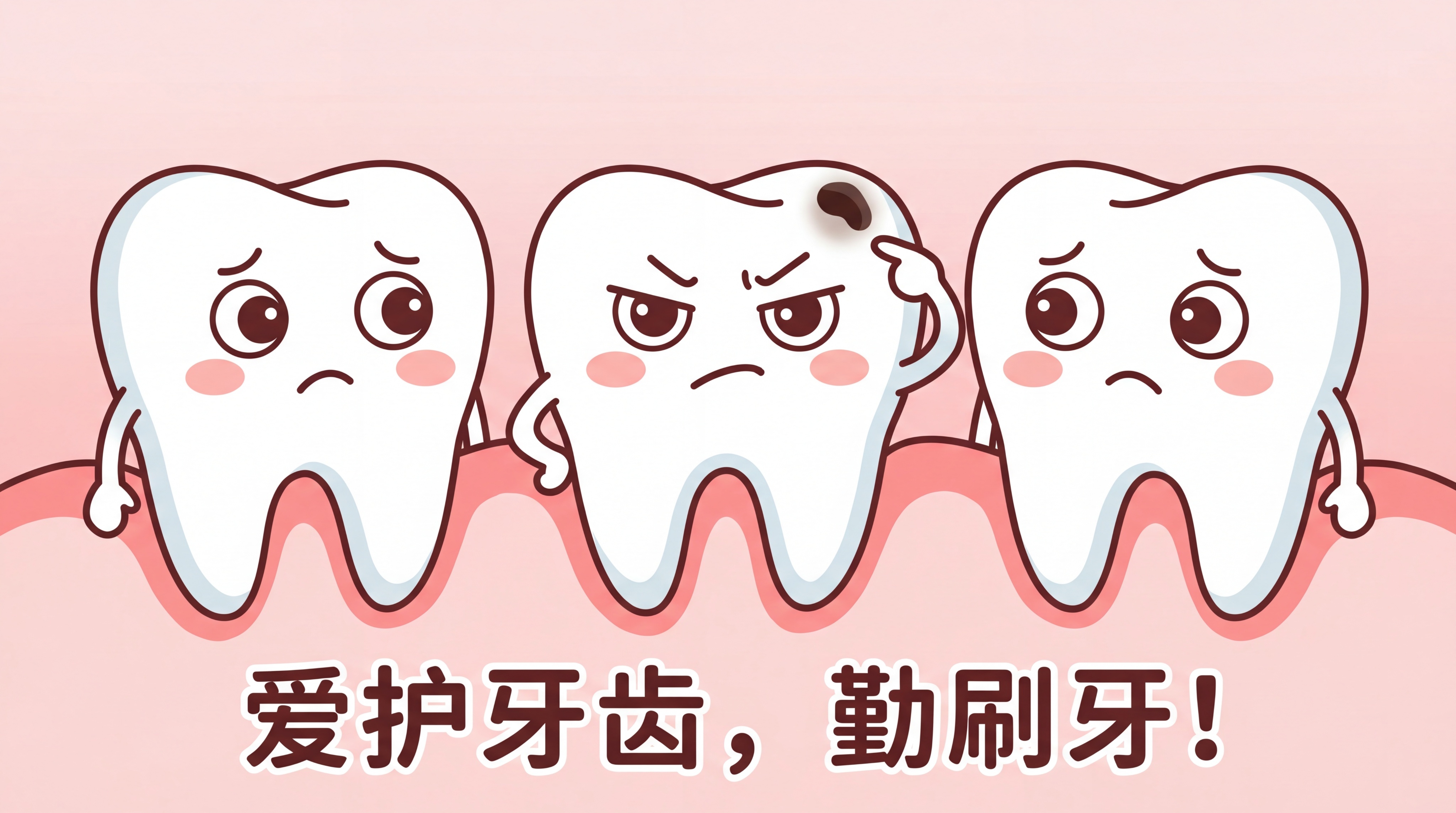 参照以上图片的艺术风格与媒介，并生成以下描述的图片：三颗拟人化… - 图片创意预览