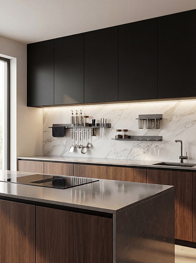 图片中的收纳产品不变，生成一张新的厨房场景图