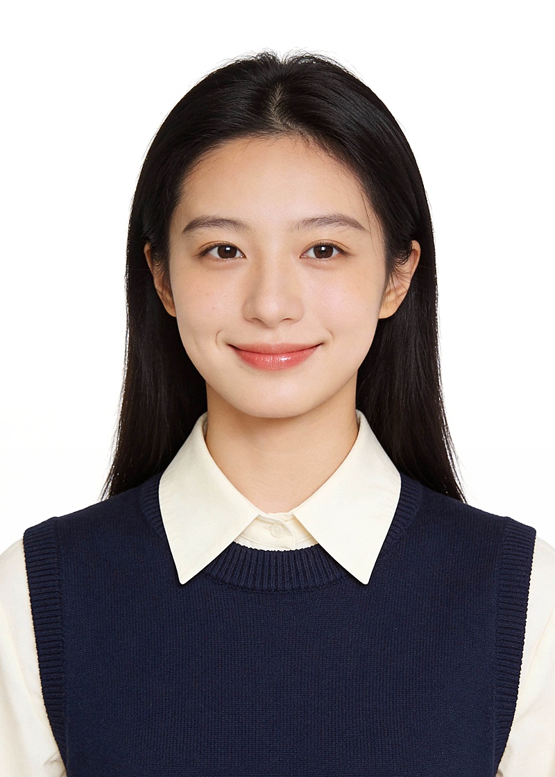 学院风深色背心证件照