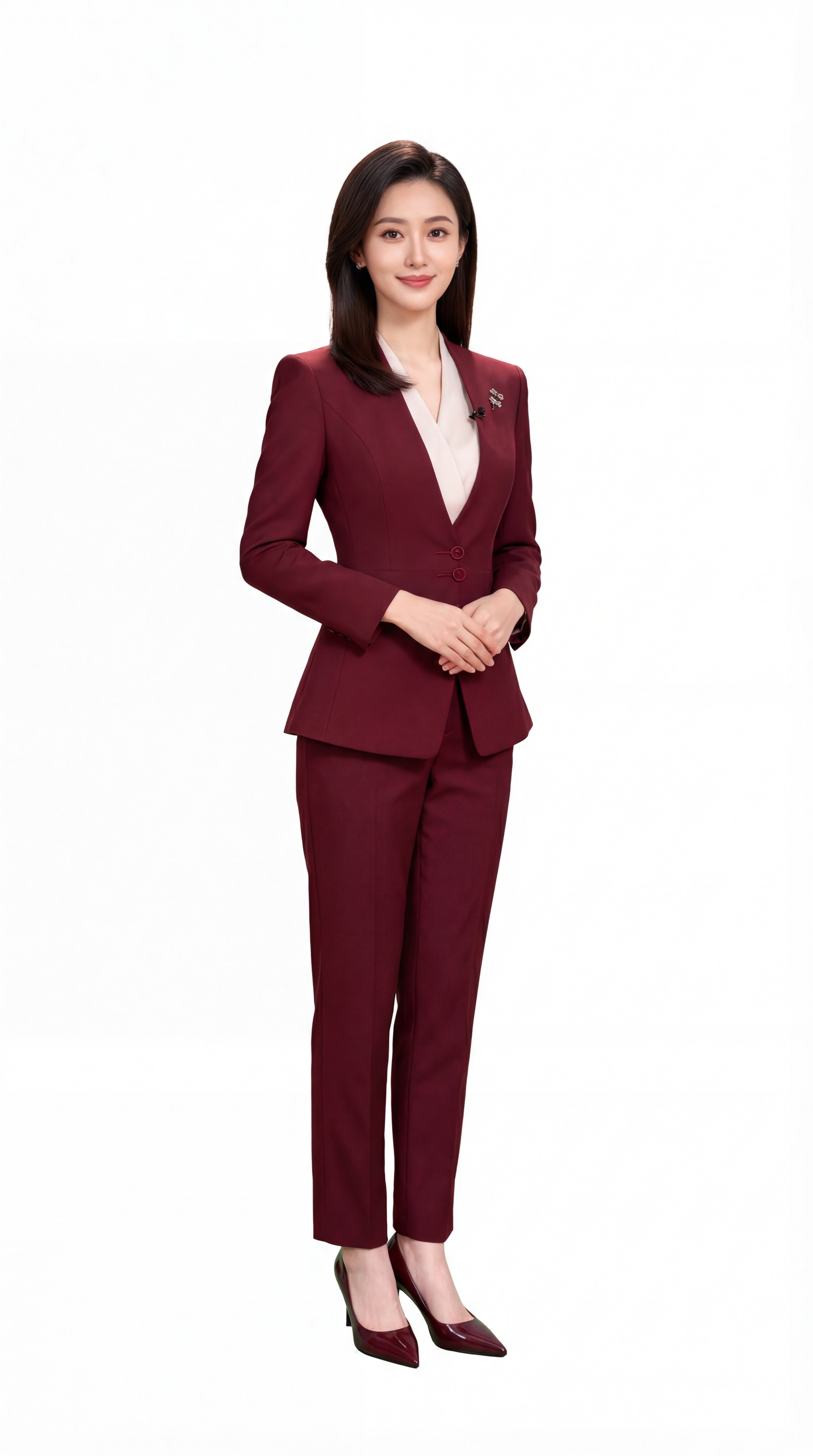 调整参考图中人物站姿角度面向左右两侧各30度左右，脸部面向镜头… - 图片创意预览