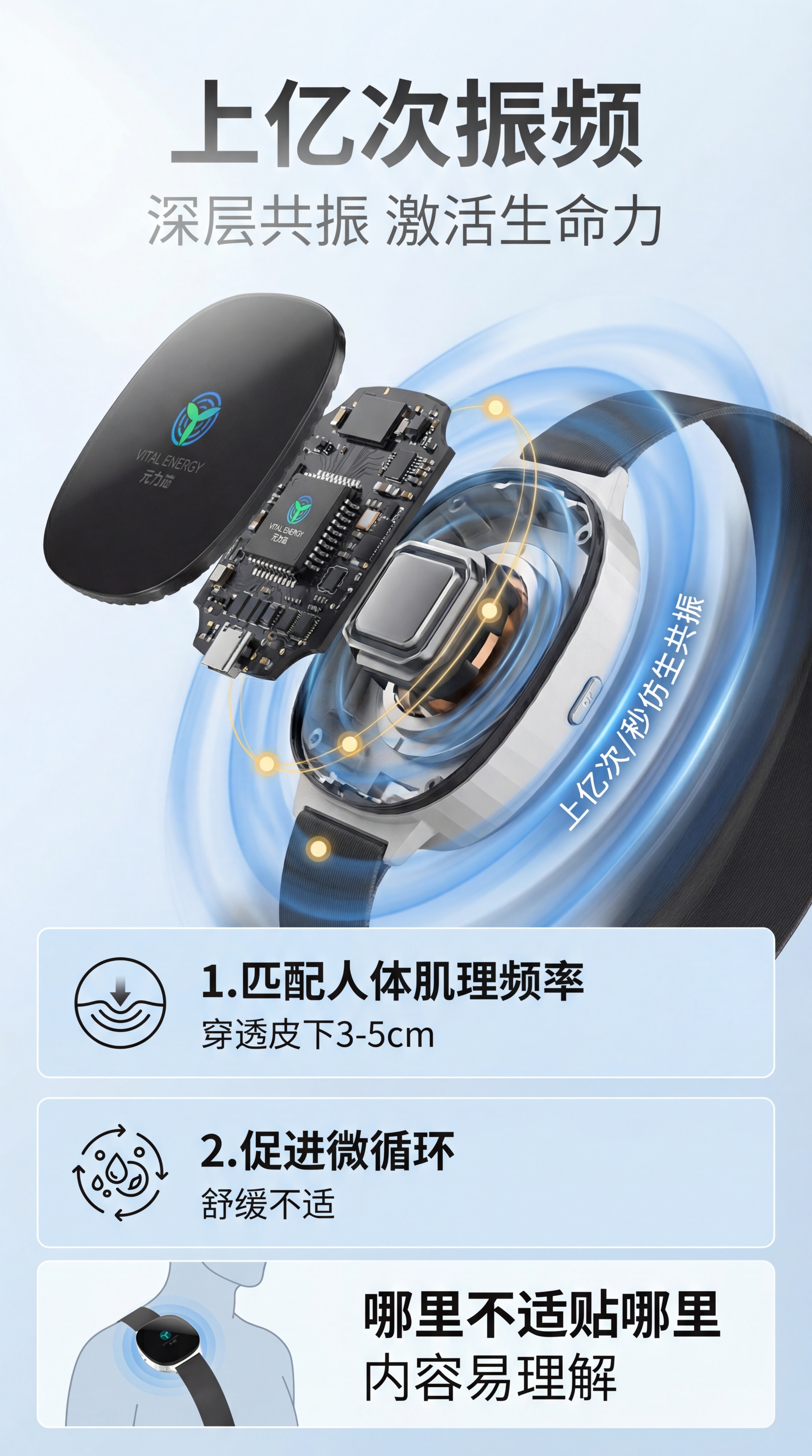 仿生能量共振器淘宝电商详情页海报，一次性生成10张我好进行挑选… - 图片创意预览