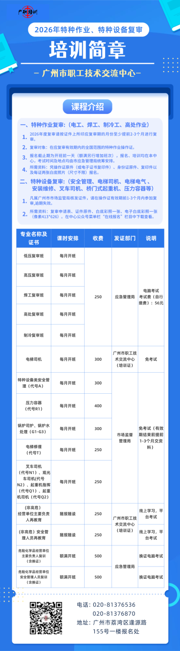 职业技能培训学校课程表长图海报预览效果