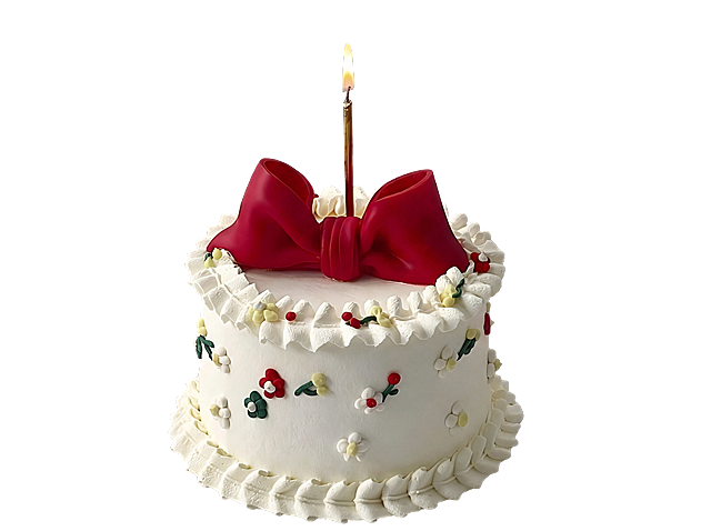 把蛋糕抠出来并除去底托