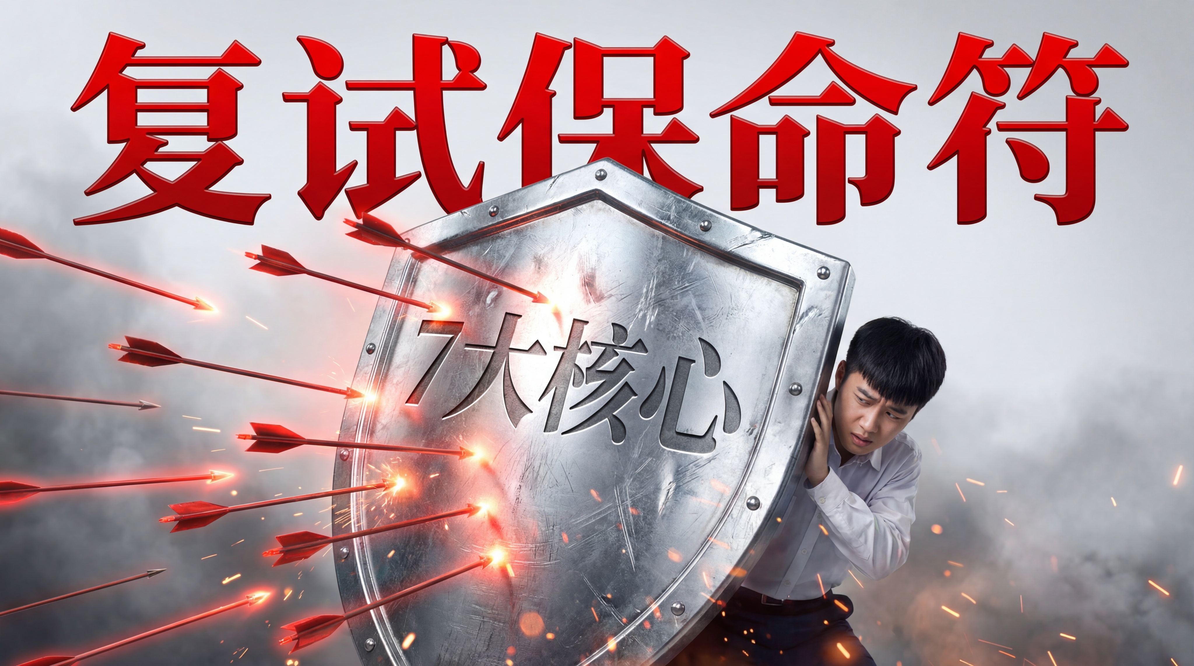 [image-金属质感设计。一面巨大的【银色盾牌】挡在考生面前… - 图片创意预览