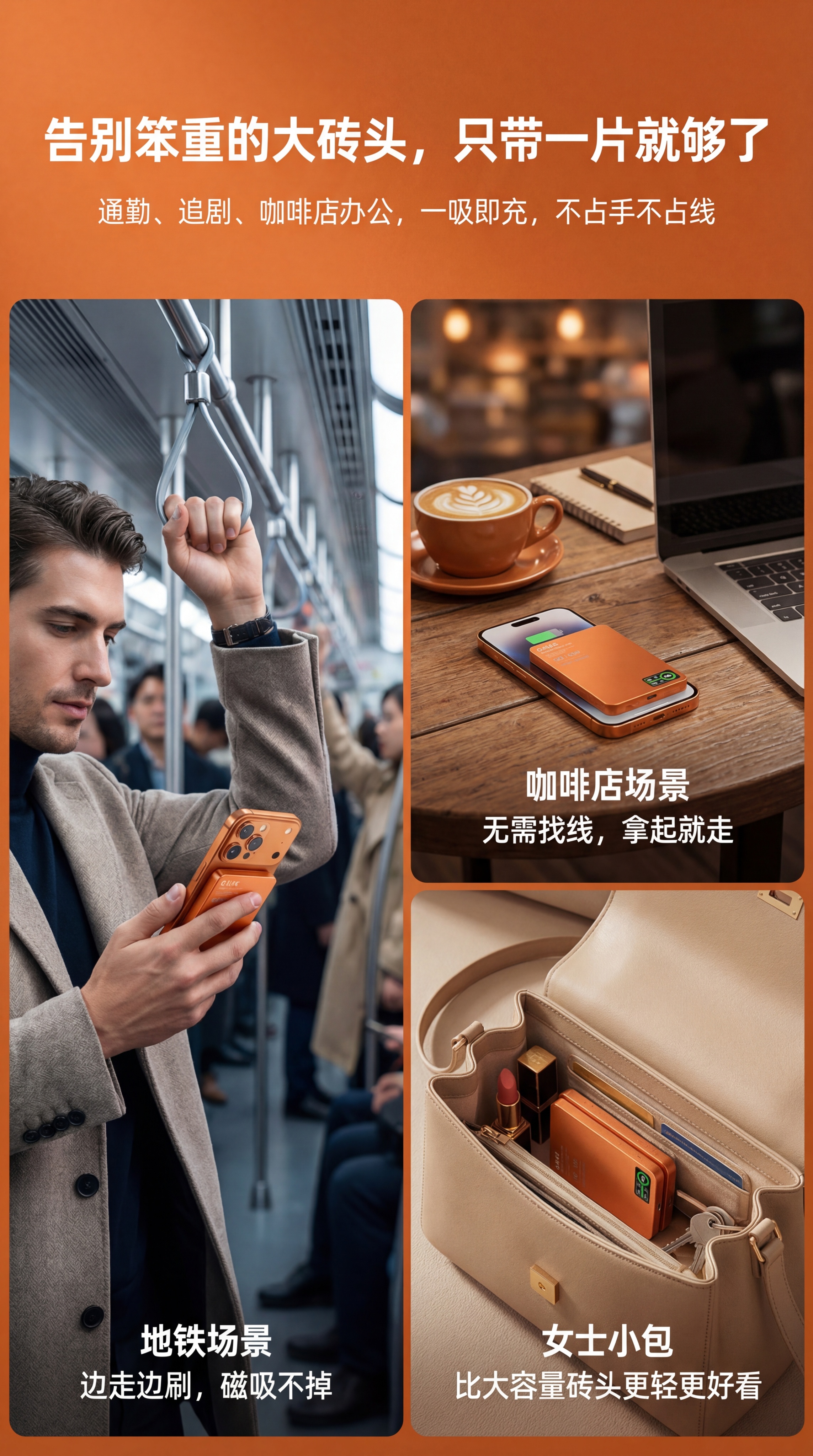 充电宝详情页 一、第一屏 1.标题（大字）： “ iPhone… - 图片创意预览