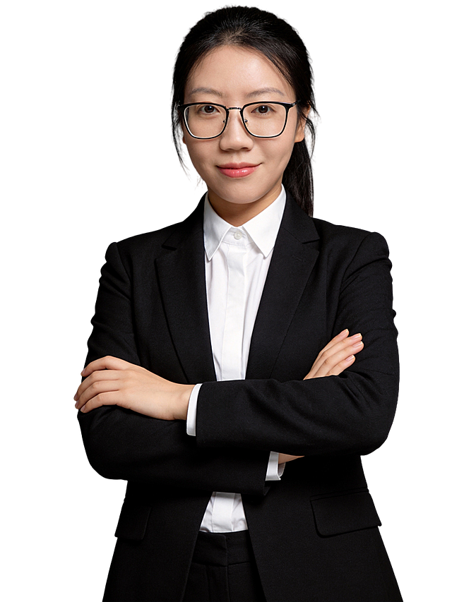 参考第一张图保留人物脸型､发型､年龄等特征生成职场形象照,参考第二张图人物占位和比例,标准焦段50mm,F/4光圈(F/2.8-F/4区间),平视视角(镜头与人物视线齐平);人物占画面70%,人物居中(居中构图),位于画面中心,为视觉聚焦点,入境范围头部及以下至臀部下方10cm(半身像);左右留少量背景空间;头部与画面顶部保留5%空间;头部发型完整;头肩比例协调,主体锐利,双侧打柔和光,美颜磨皮韩式精致浓妆,均匀肤色提亮肤色,身穿黑色亚面精纺面料西装外套,黑色亚面精纺面料西裤;内搭白色衬衫,双臂自然抱胸,自信从容;站立姿势,温婉感,弧度自然,发质柔顺,发丝光泽(呈微微自然蓬松;发尾微卷内敛沉稳),眼神直视镜头,目光坚定且澄澈,表情自然.嘴角微微上扬,气质自信从容;均匀肤色,专业人像摄影写真,头部完整,结构准确;光比1:1.5,4800K暖调中性光,修饰脸型,肤质哑光细腻,轻透裸肌感,真实毛孔纹理,32K画质,去除人物之外的所有元素,零噪点降噪,简约冷调中深灰度纯色背景。严格按照第一张图内容生成。